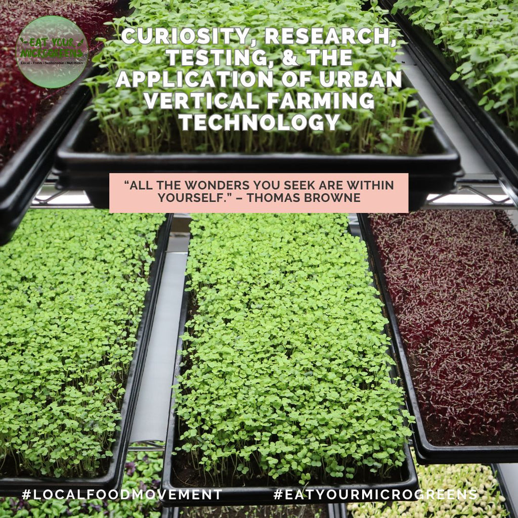 Curiosity, Research, Testing, & the Application of Urban Vertical Farming Technology