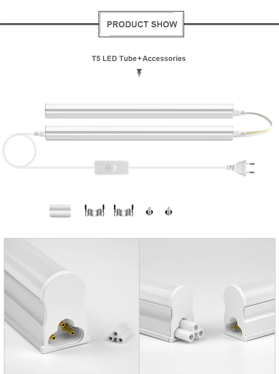 T5 LED Lights 50 cm with light switch included